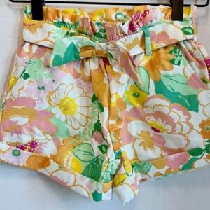 Janie and Jack floral paperbag waist shorts.